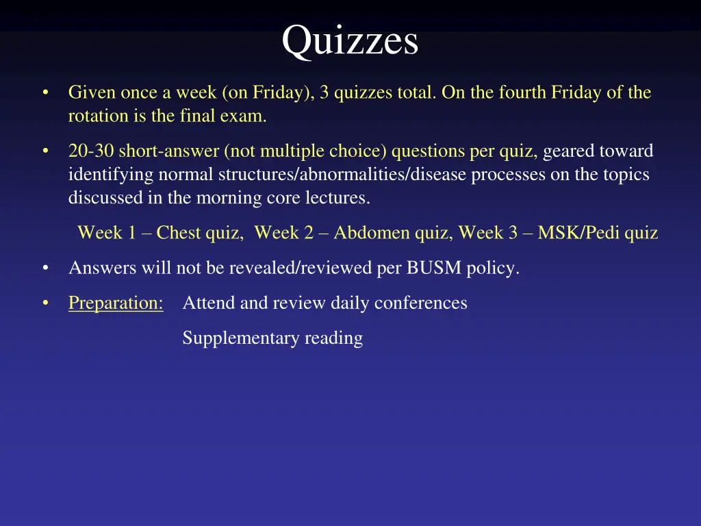 quizzes