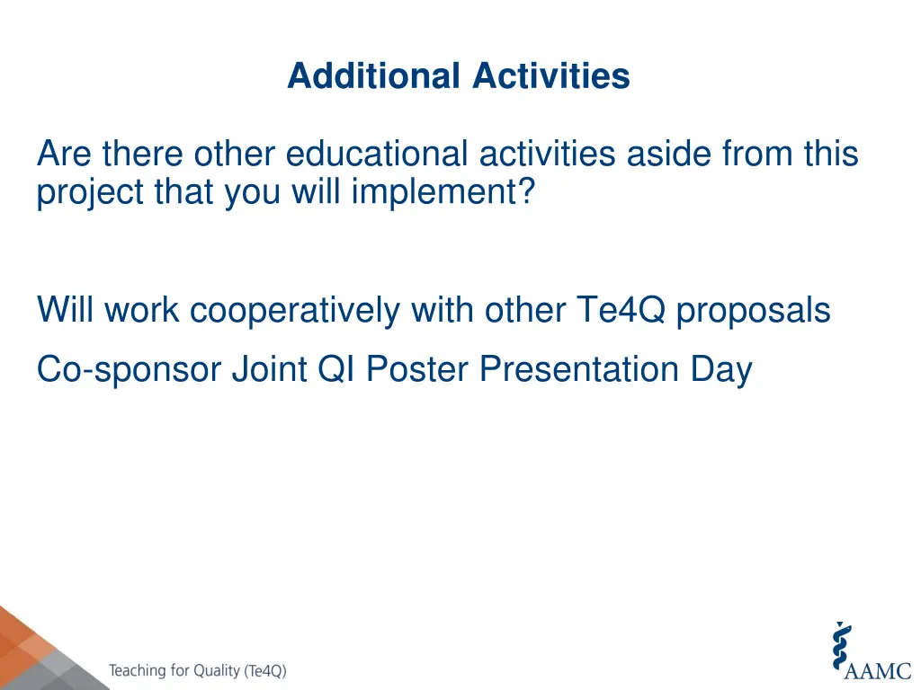 additional activities
