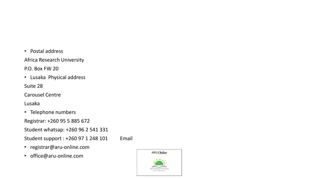 postal address