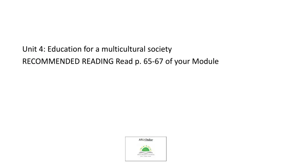unit 4 education for a multicultural society