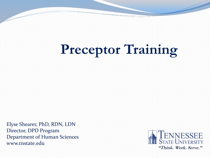 preceptor training