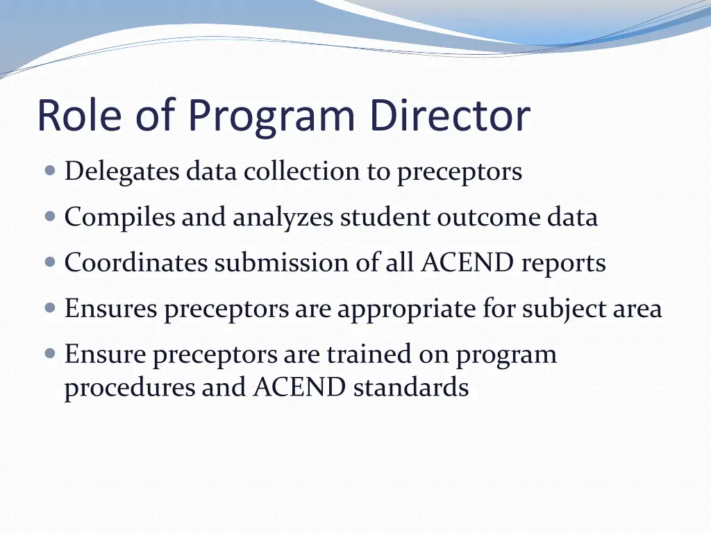 role of program director