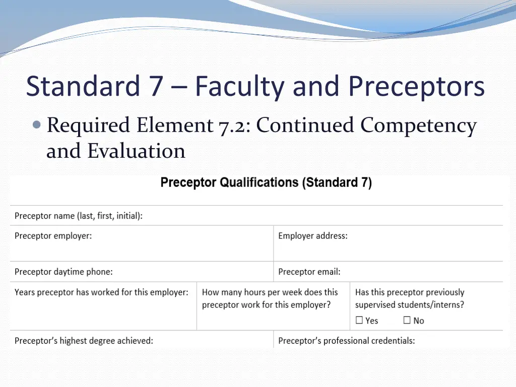 standard 7 faculty and preceptors 1