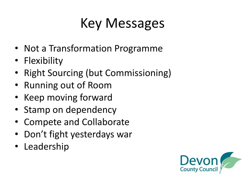 key messages