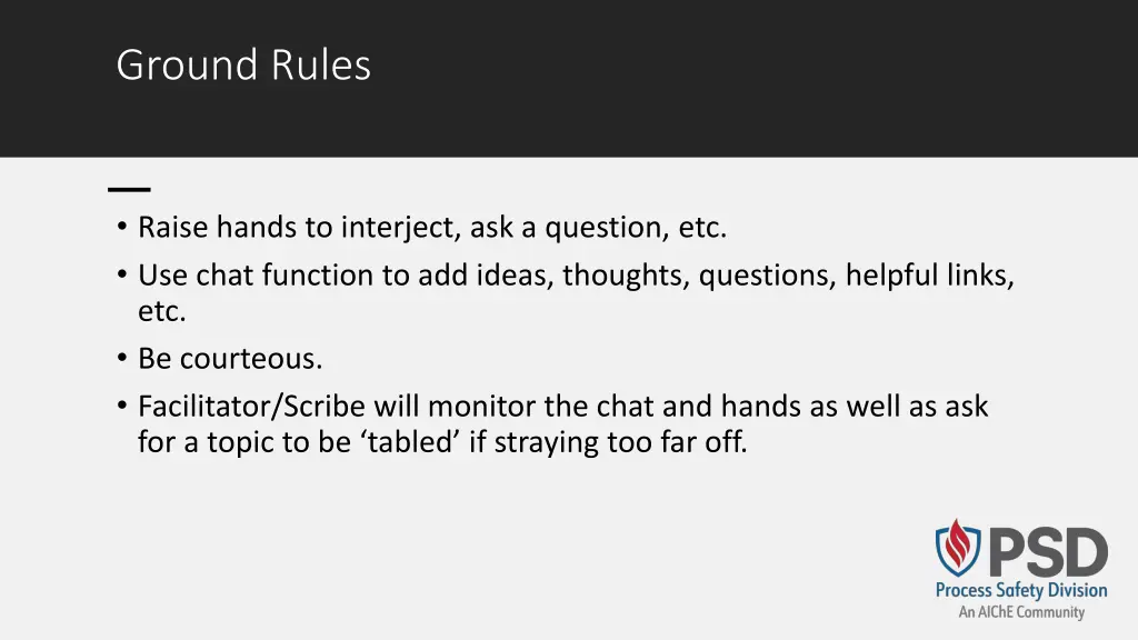 ground rules