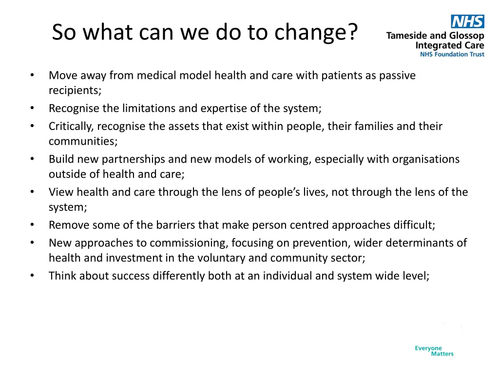 so what can we do to change