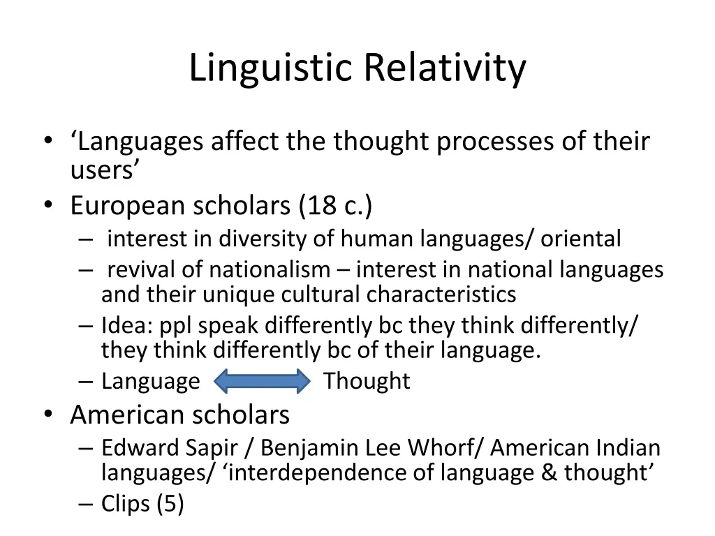 linguistic relativity