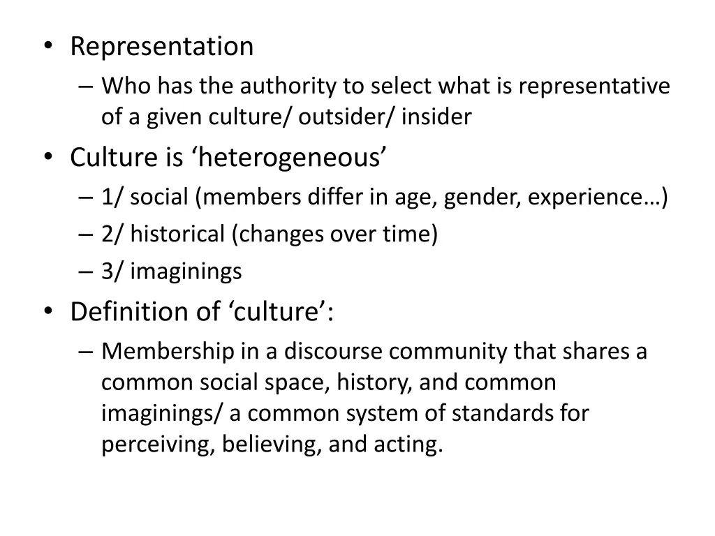representation who has the authority to select
