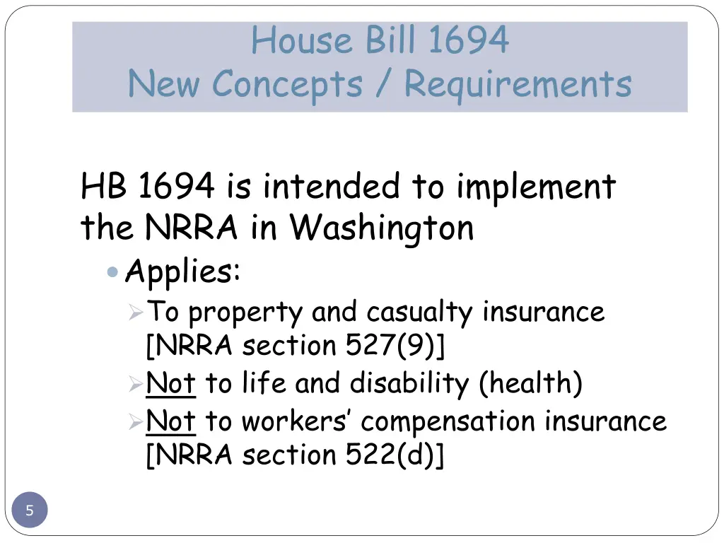 house bill 1694 new concepts requirements