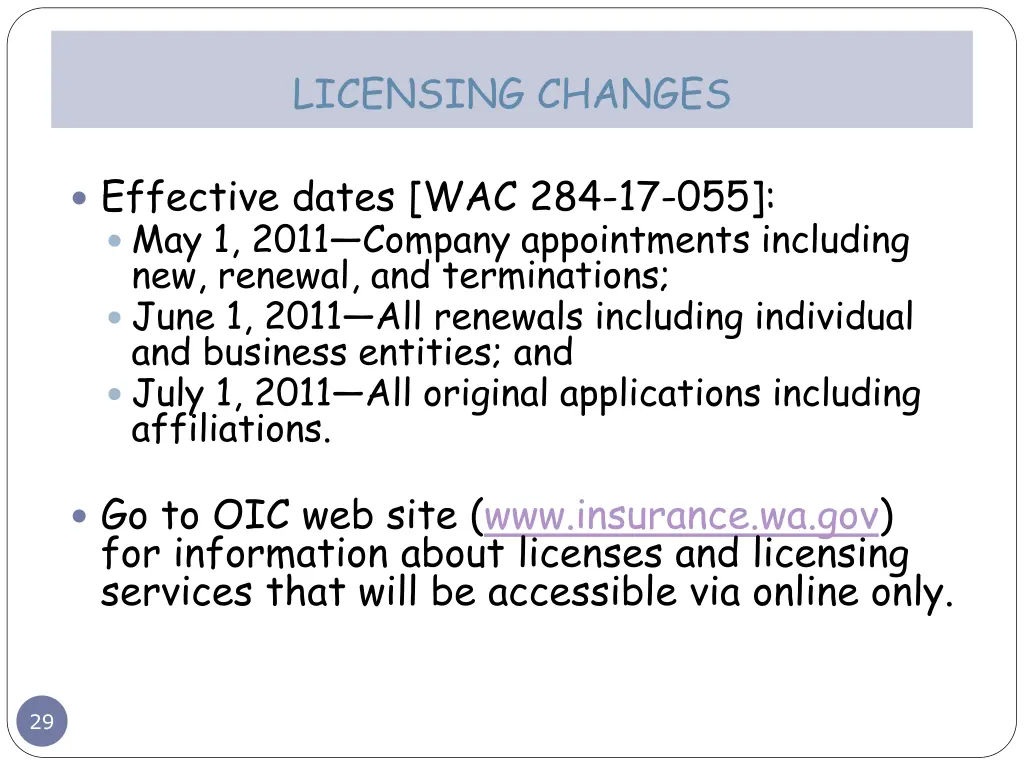 licensing changes 1