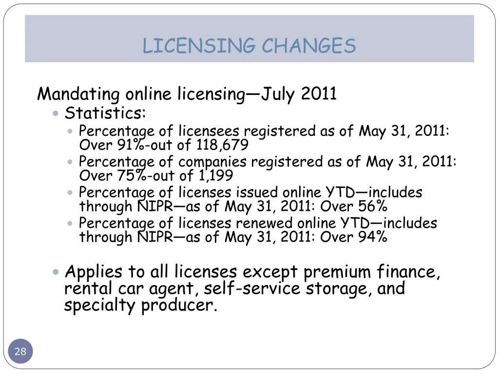 licensing changes
