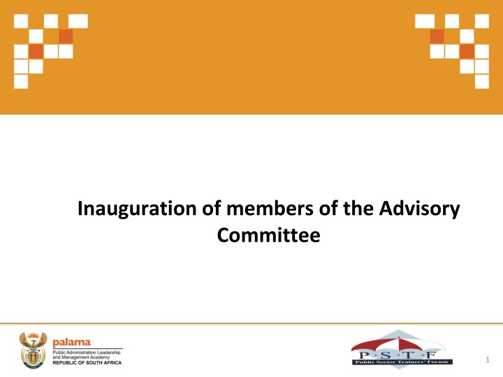 inauguration of members of the advisory committee