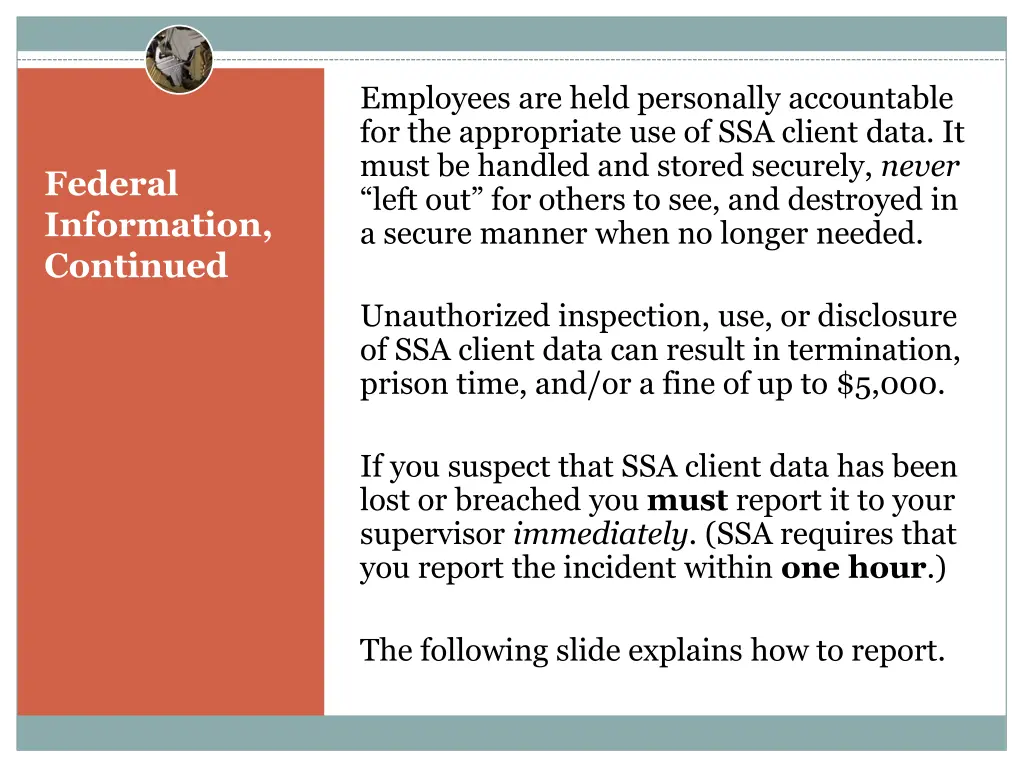employees are held personally accountable