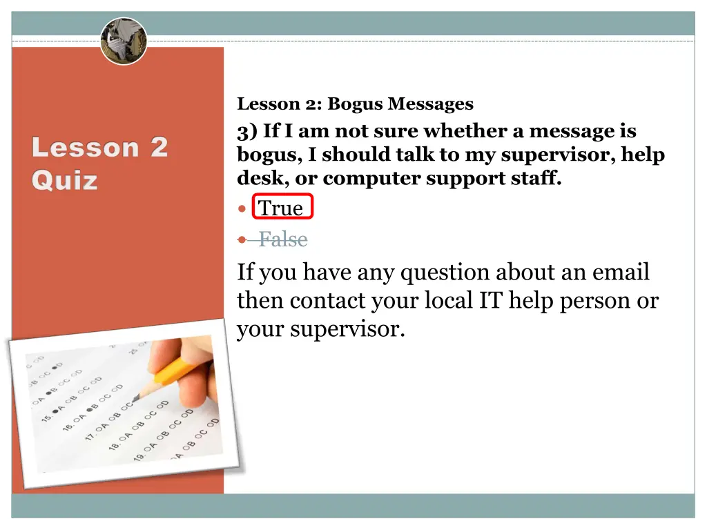 lesson 2 bogus messages 3 if i am not sure 1
