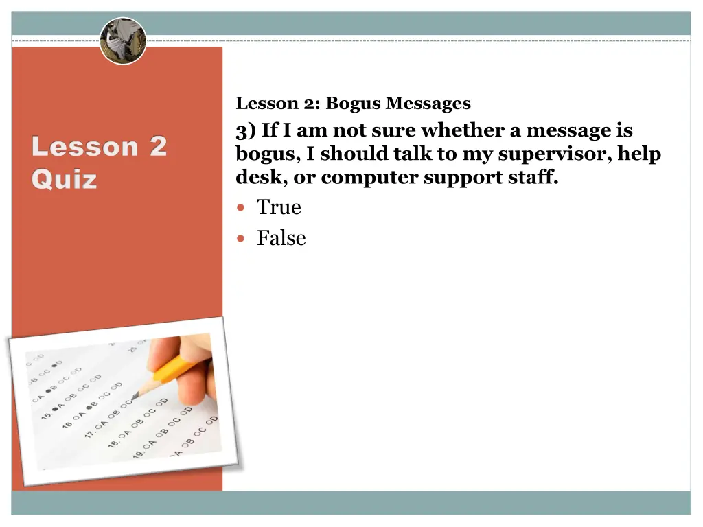 lesson 2 bogus messages 3 if i am not sure