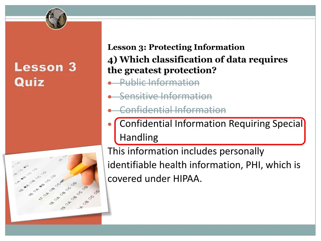 lesson 3 protecting information 4 which 1