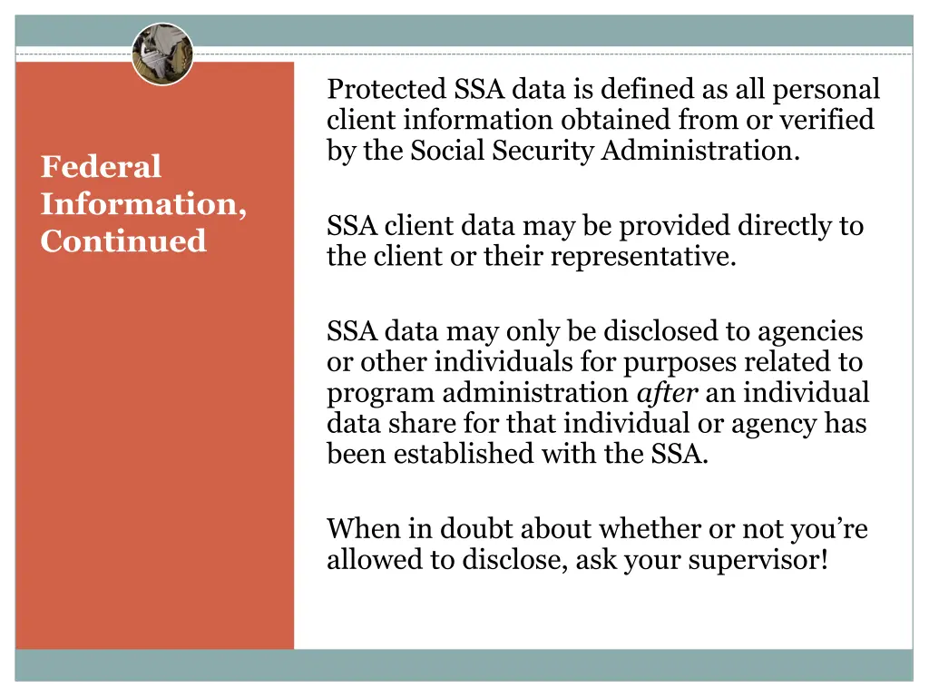 protected ssa data is defined as all personal