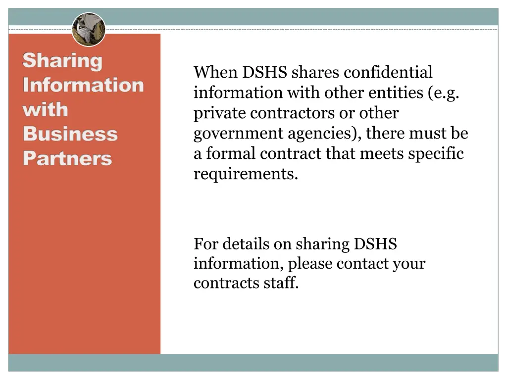 sharing sharing information information with with