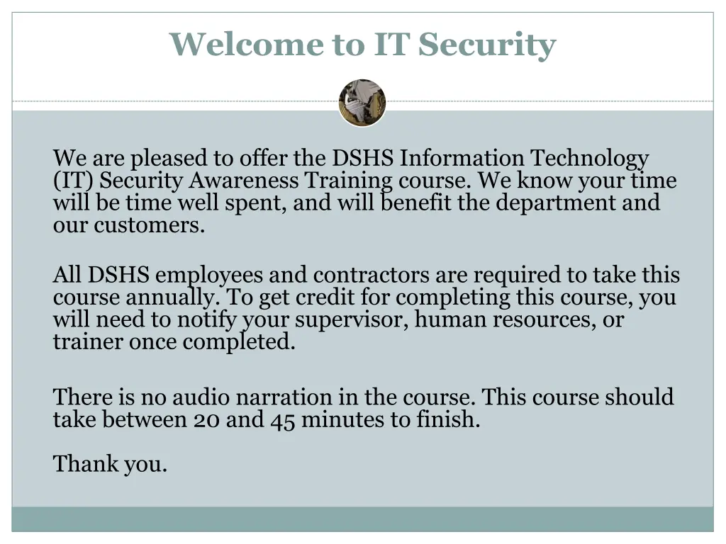 welcome to it security