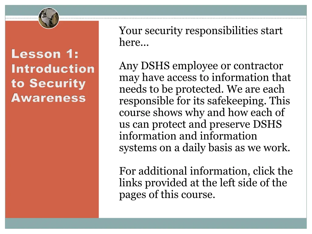 your security responsibilities start here