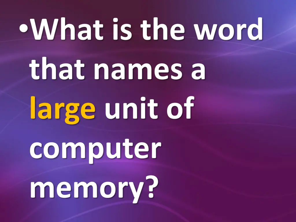 what is the word that names a large unit