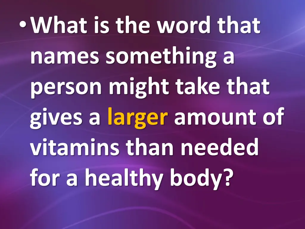 what is the word that names something a person