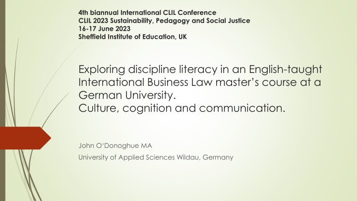 4th biannual international clil conference clil