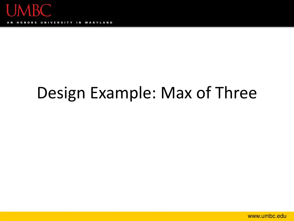 design example max of three