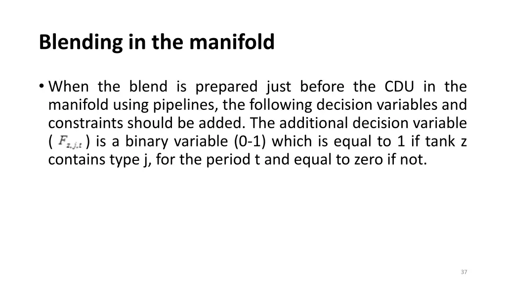 blending in the manifold