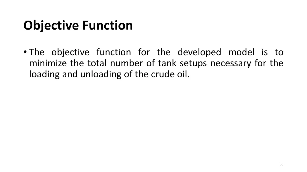 objective function