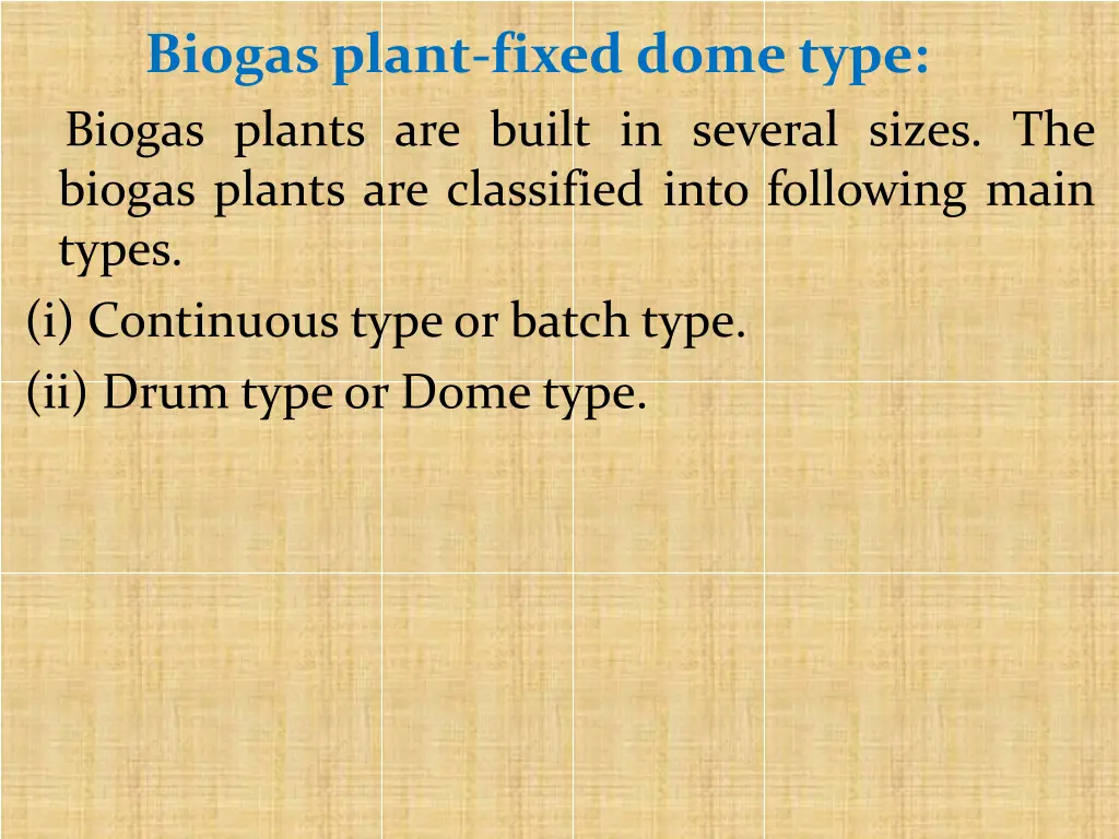 biogas plant fixed dome type biogas plants