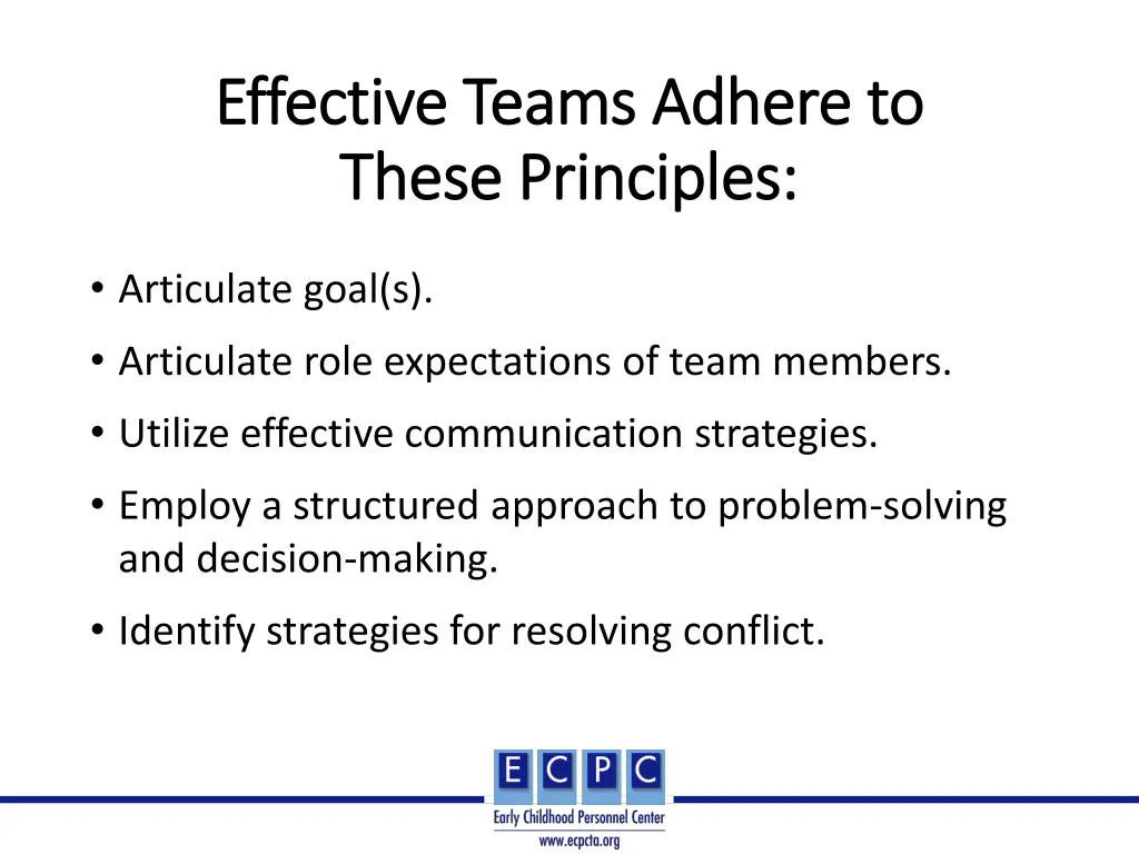 effective teams adhere to effective teams adhere