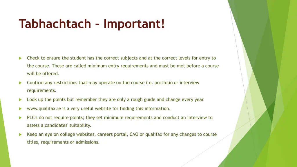 tabhachtach important