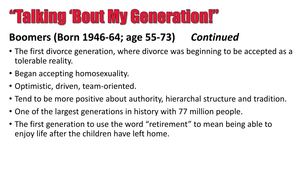 talking bout my generation 1