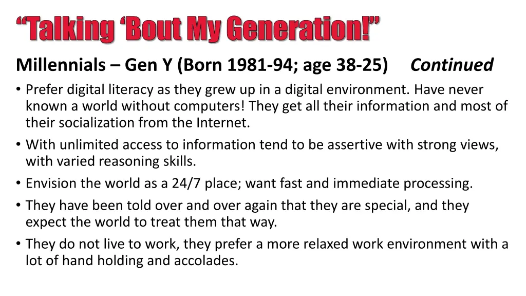 talking bout my generation 3