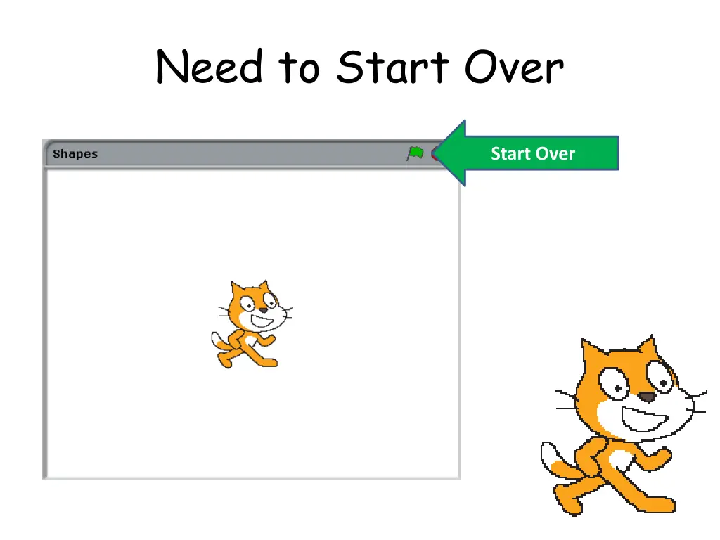 need to start over 1