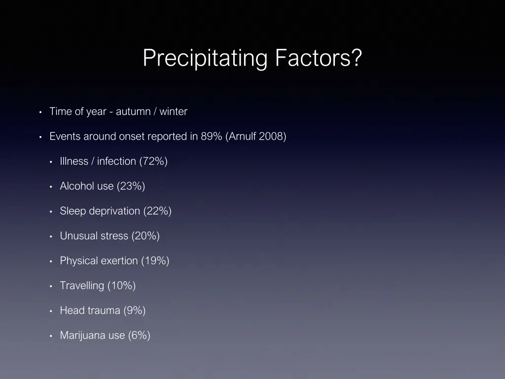precipitating factors