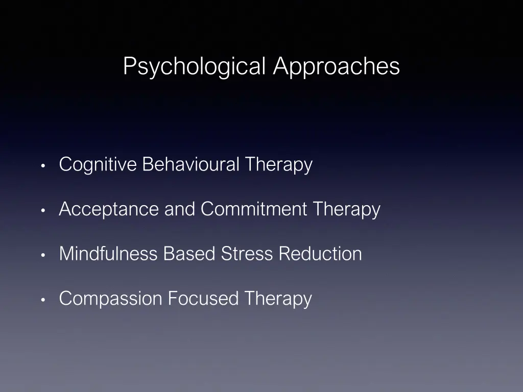psychological approaches