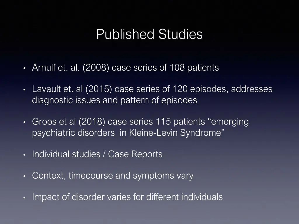 published studies