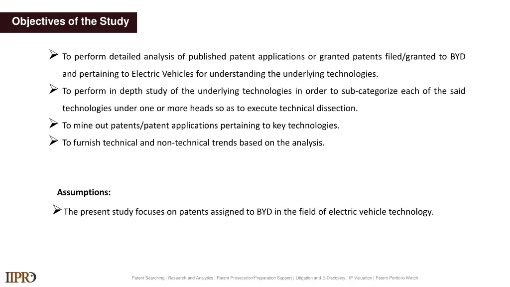 objectives of the study