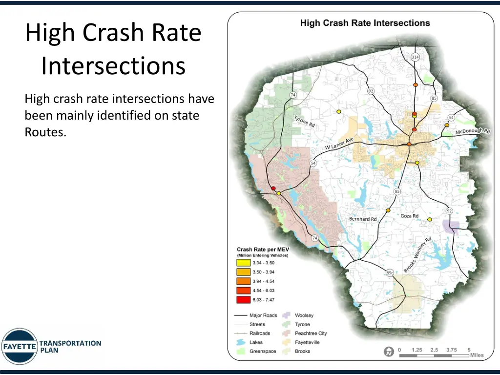 high crash rate intersections