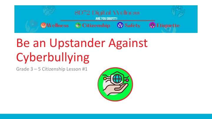 be an upstander against cyberbullying grade