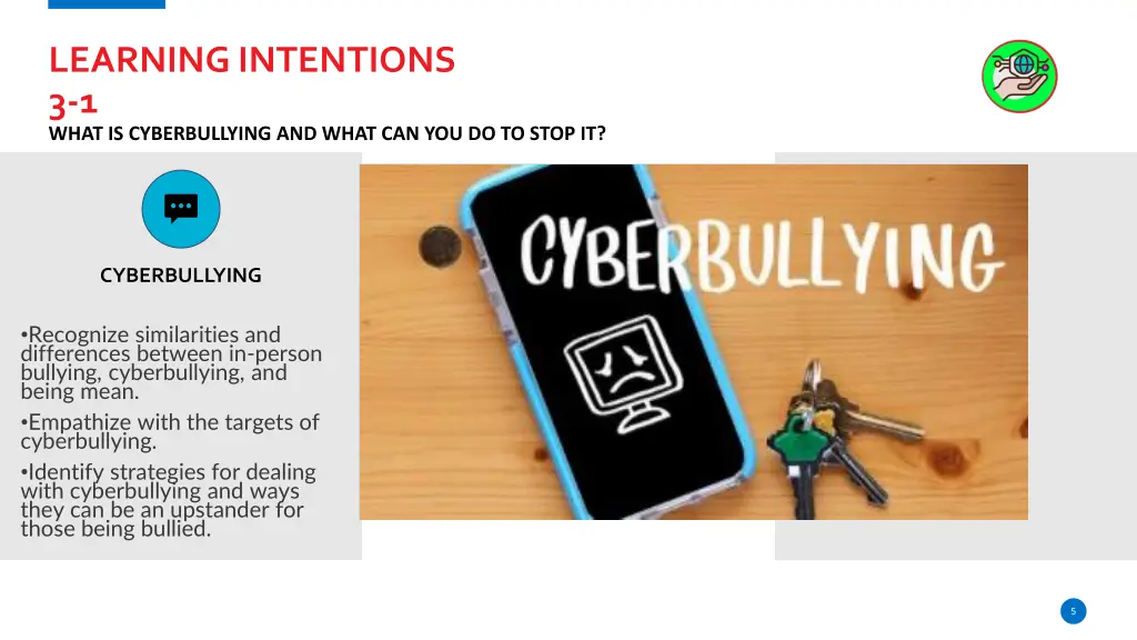 learning intentions 3 1 what is cyberbullying