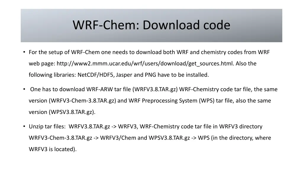 wrf chem download code