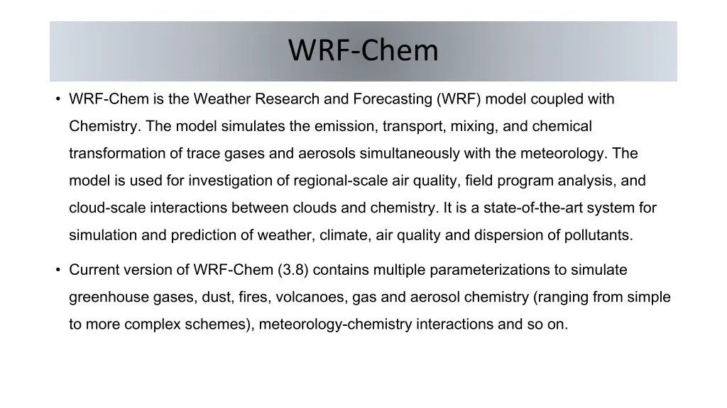 wrf chem