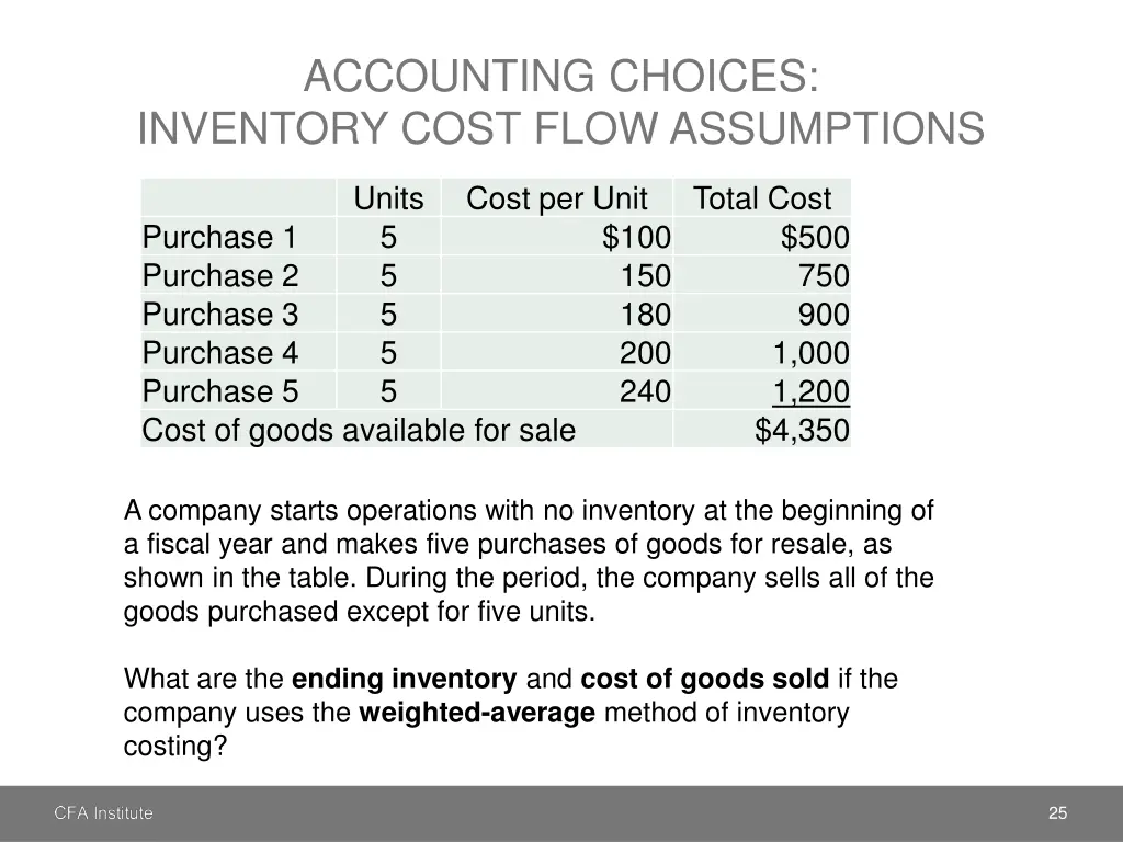 accounting choices inventory cost flow assumptions 4