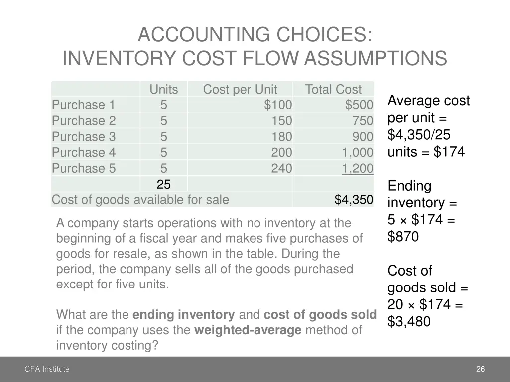 accounting choices inventory cost flow assumptions 5