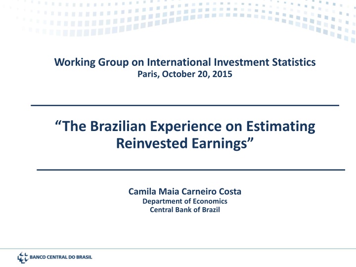 working group on international investment