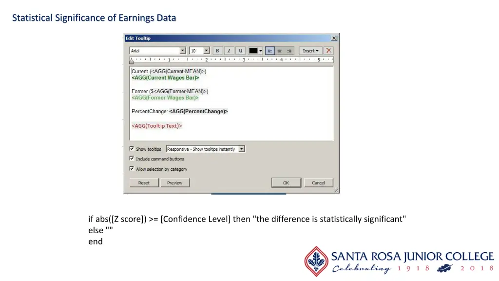 statistical significance of earnings data 24