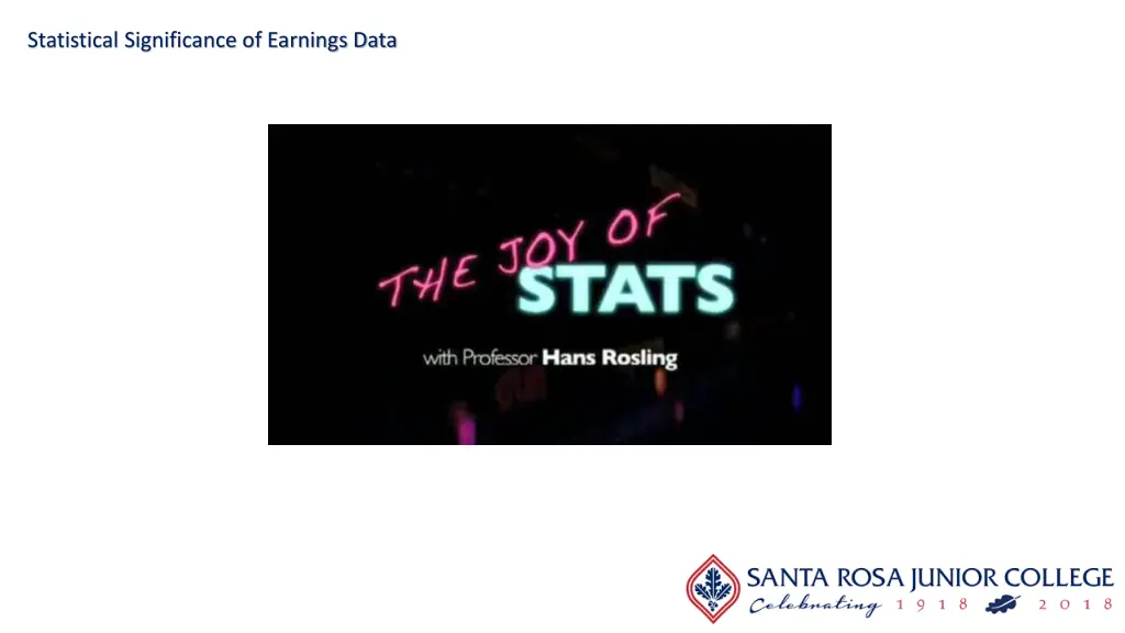 statistical significance of earnings data 5